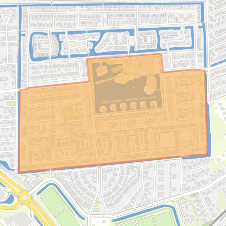 Kaart van de buurt De Bron-Zuid.