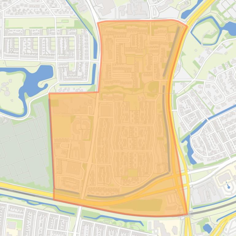 Kaart van de buurt De Buitenpepers.