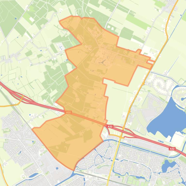 Kaart van de buurt De Bult.