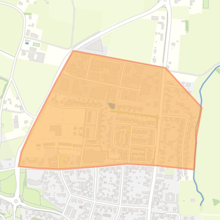 Kaart van de buurt De Comert.