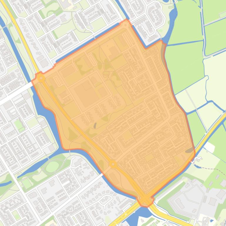 Kaart van de buurt De Die.