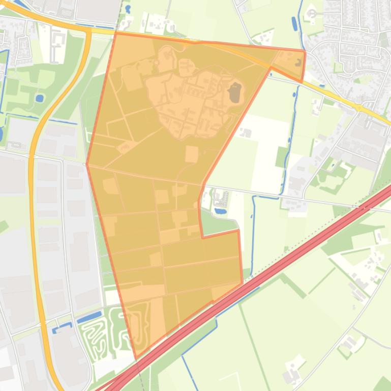 Kaart van de buurt De Donksbergen.