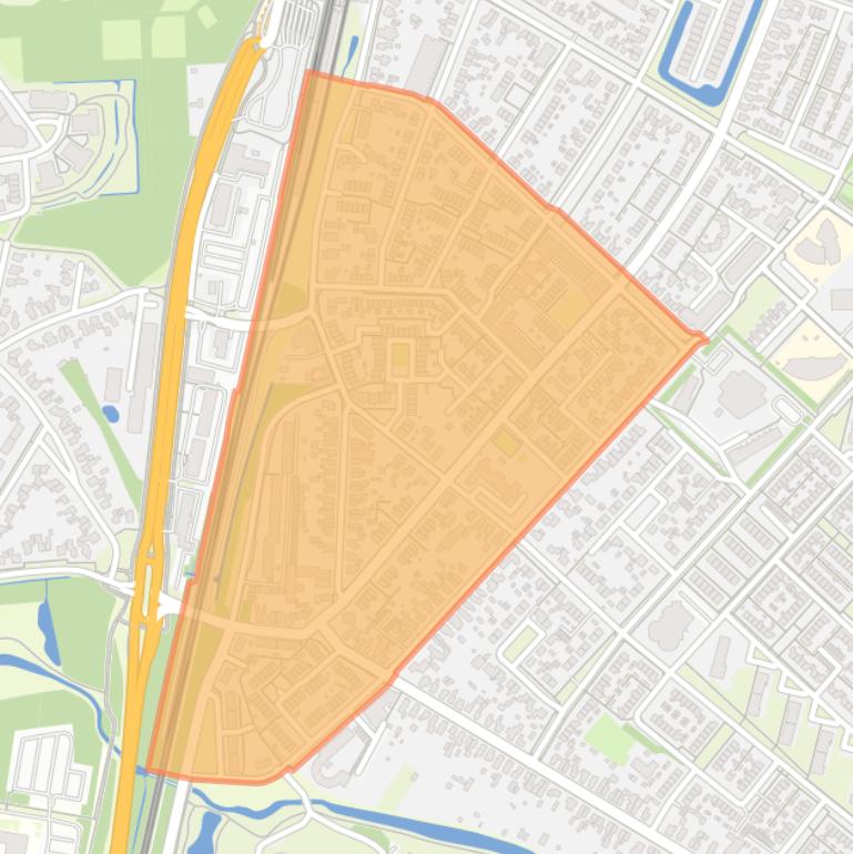 Kaart van de buurt De Dorpen.