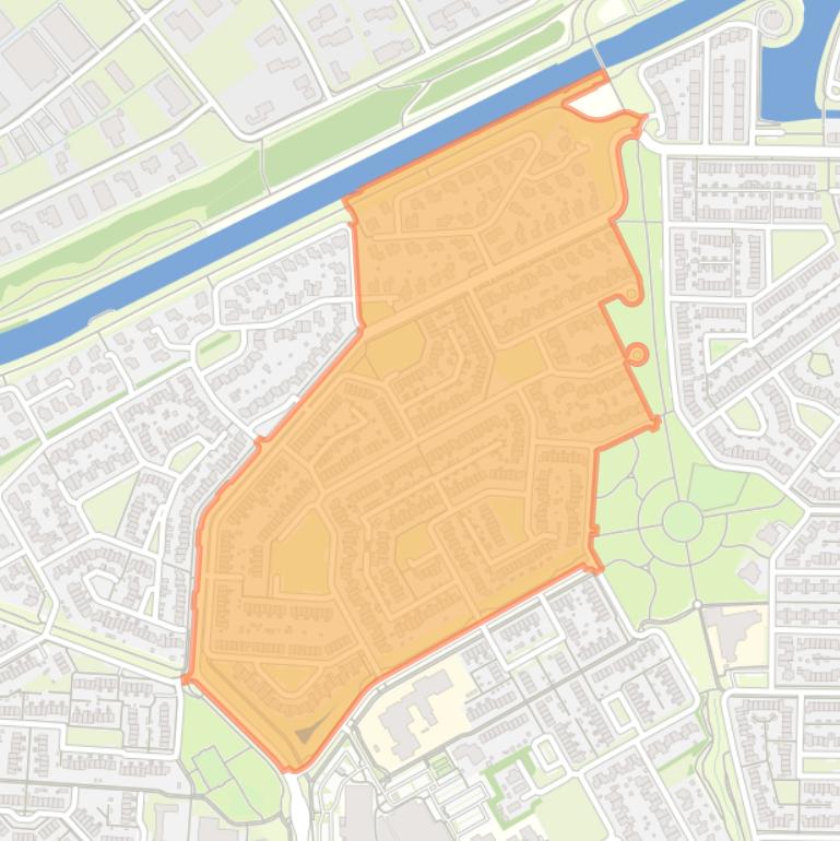 Kaart van de buurt De Dreven.