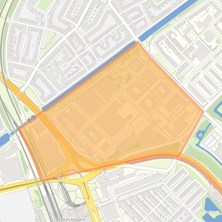 Kaart van de buurt De Eenhoorn.