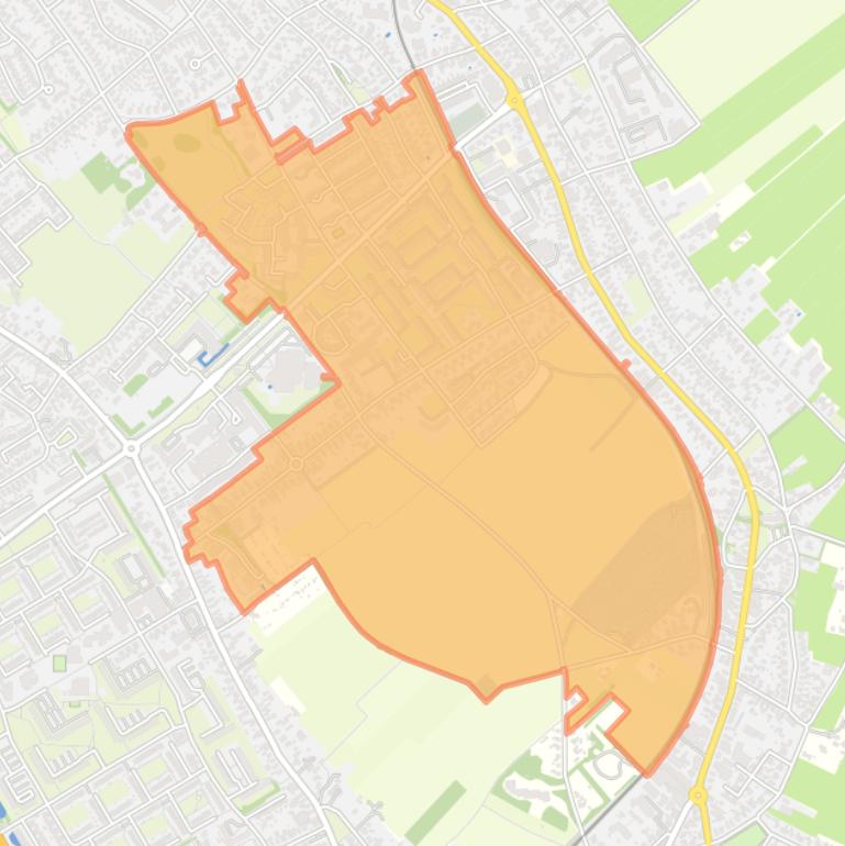 Kaart van de buurt De Eng.