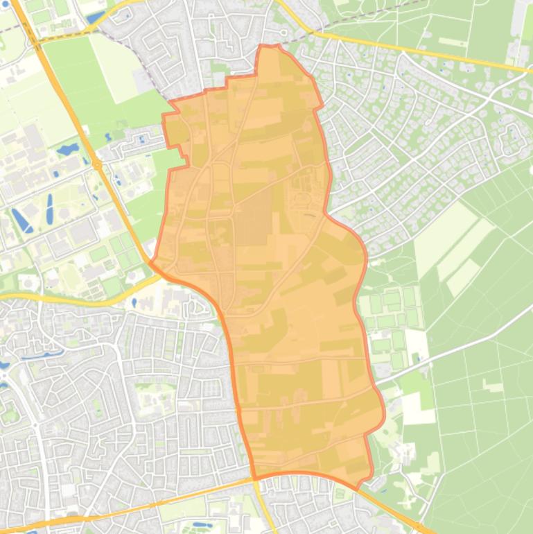 Kaart van de buurt De Eng.