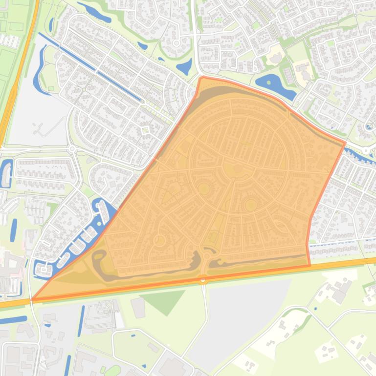 Kaart van de buurt De Enk.