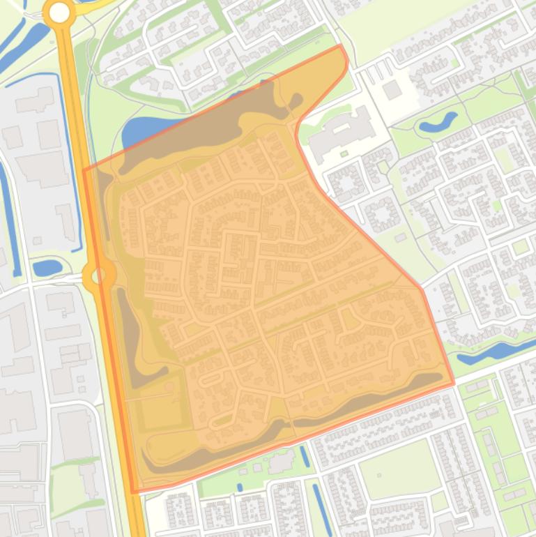 Kaart van de buurt De Folgeren zuidwest.