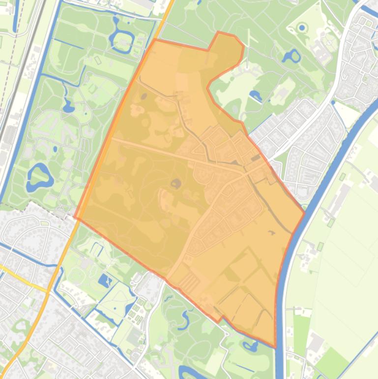 Kaart van de buurt De Glip.