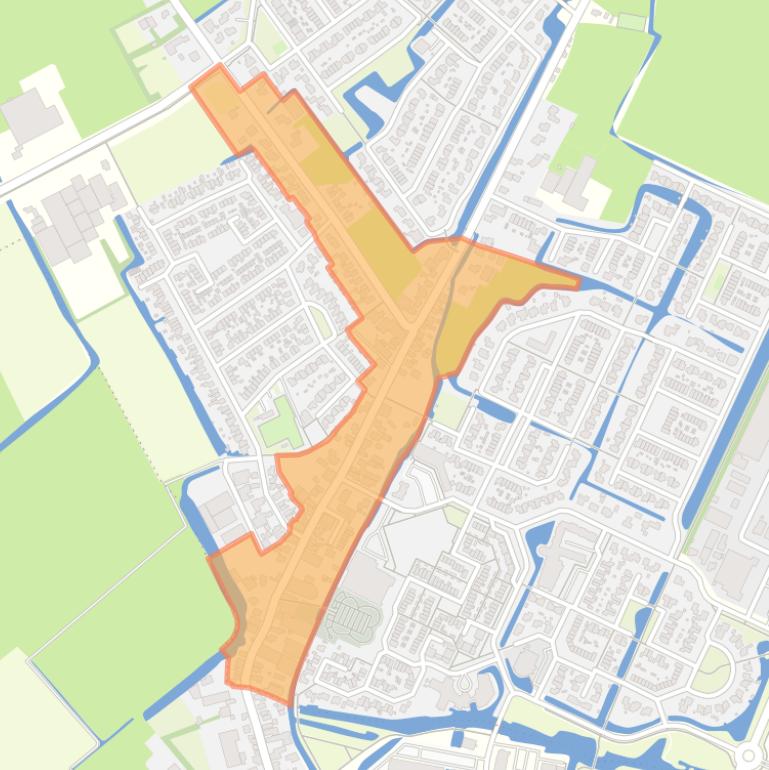 Kaart van de buurt De Goorn en omgeving.