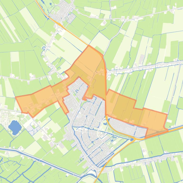 Kaart van de buurt De Goorn Verspreide huizen.