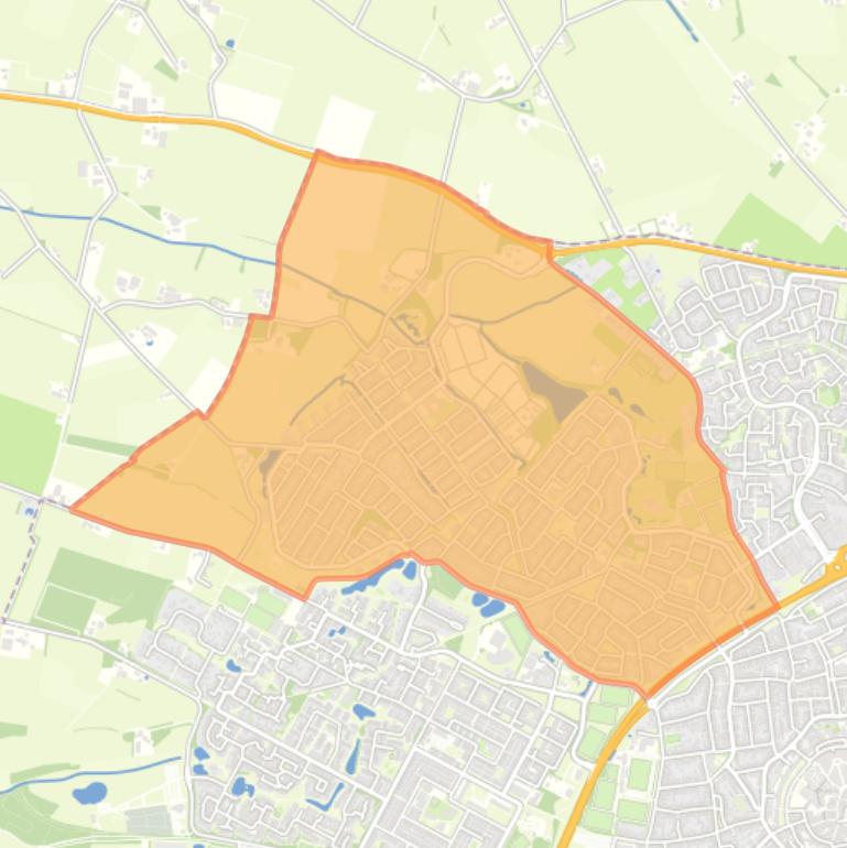 Kaart van de buurt De Graven Es.