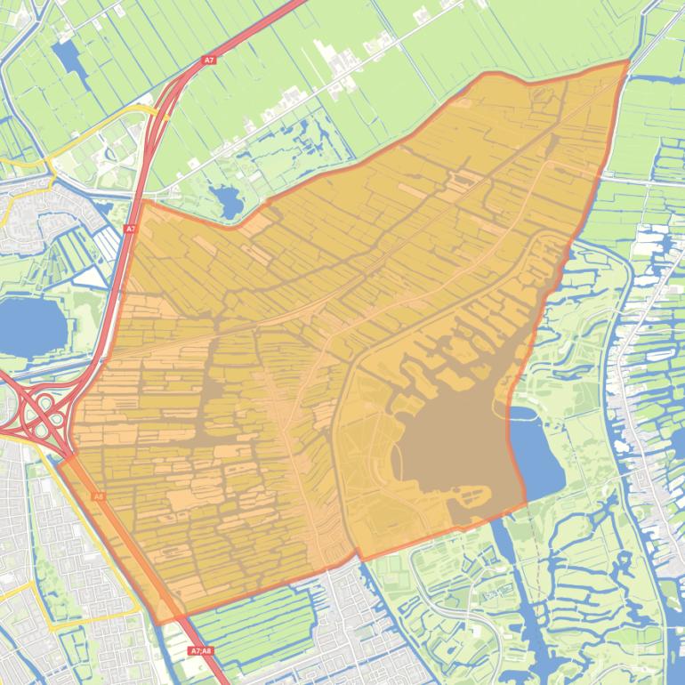 Kaart van de buurt De Haal en De Heul en Noordeinde.