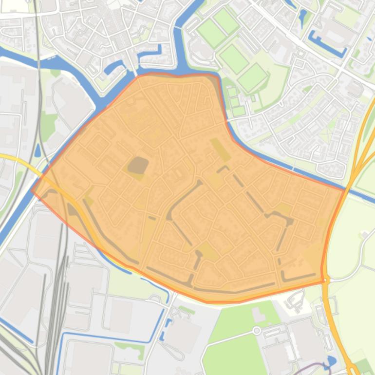 Kaart van de buurt De Heege.