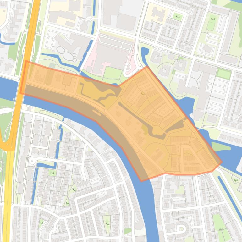 Kaart van de buurt De Heul.