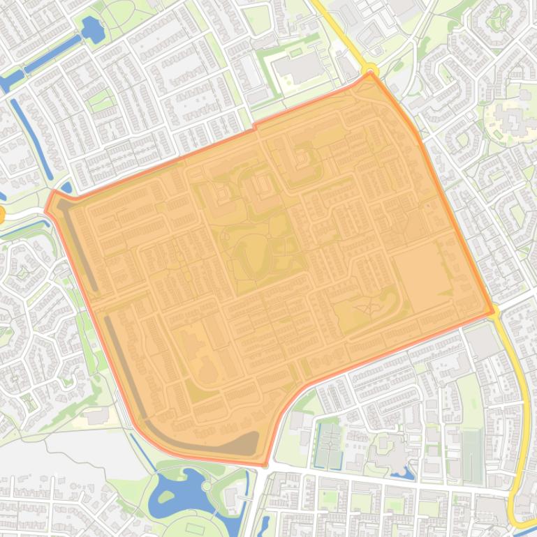 Kaart van de buurt De Heul.