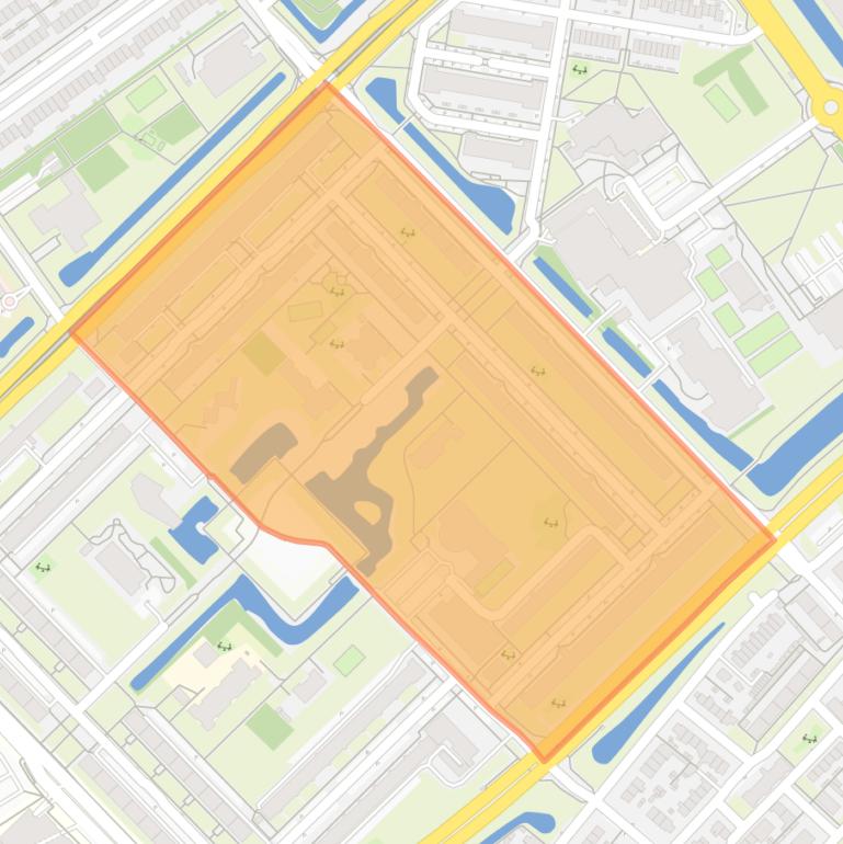 Kaart van de buurt De Heuvel noord.