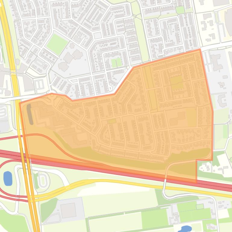 Kaart van de buurt De Hoef.