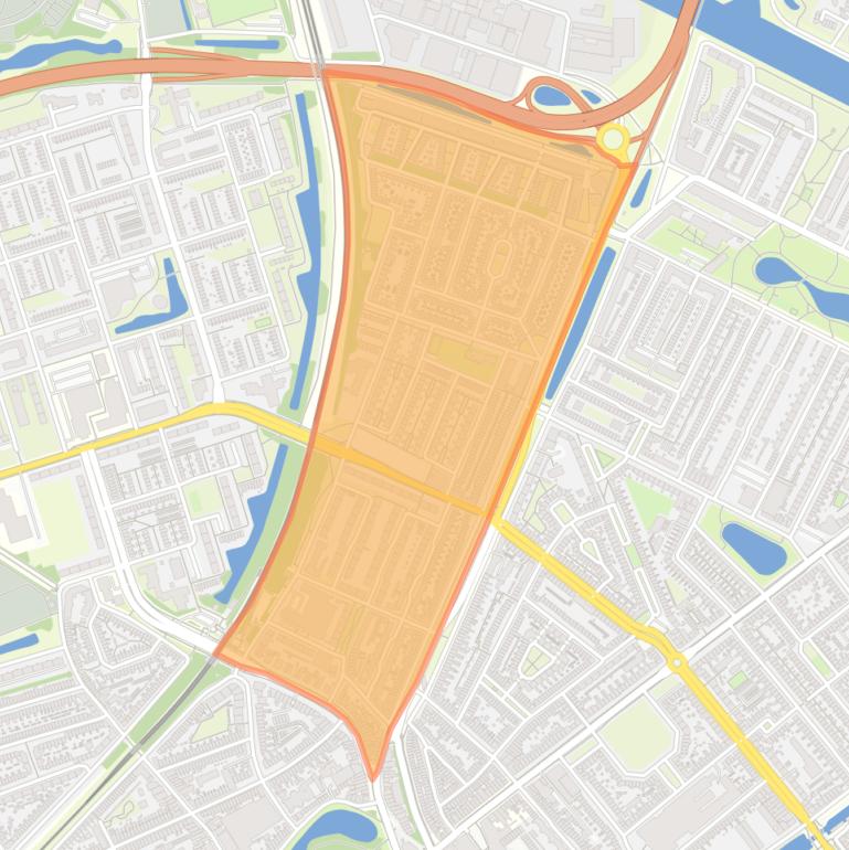 Kaart van de buurt De Hoogte.