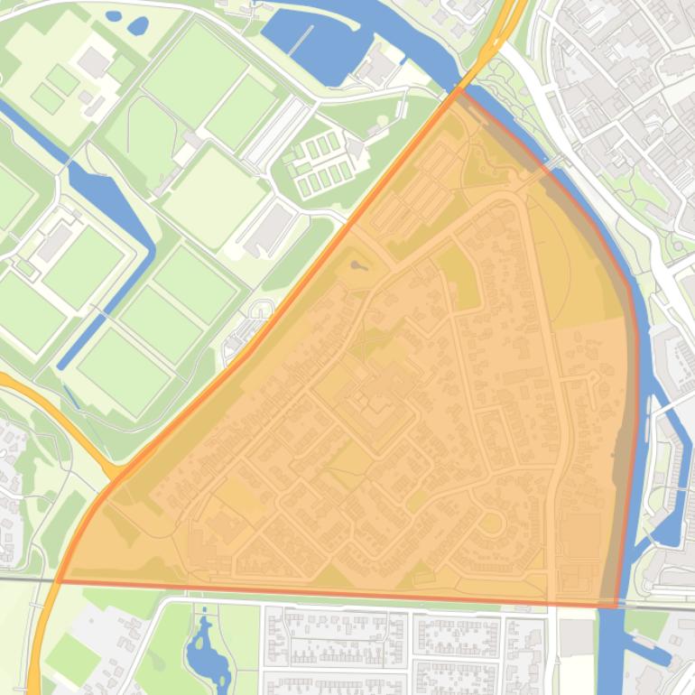 Kaart van de buurt De Hoop - noord.