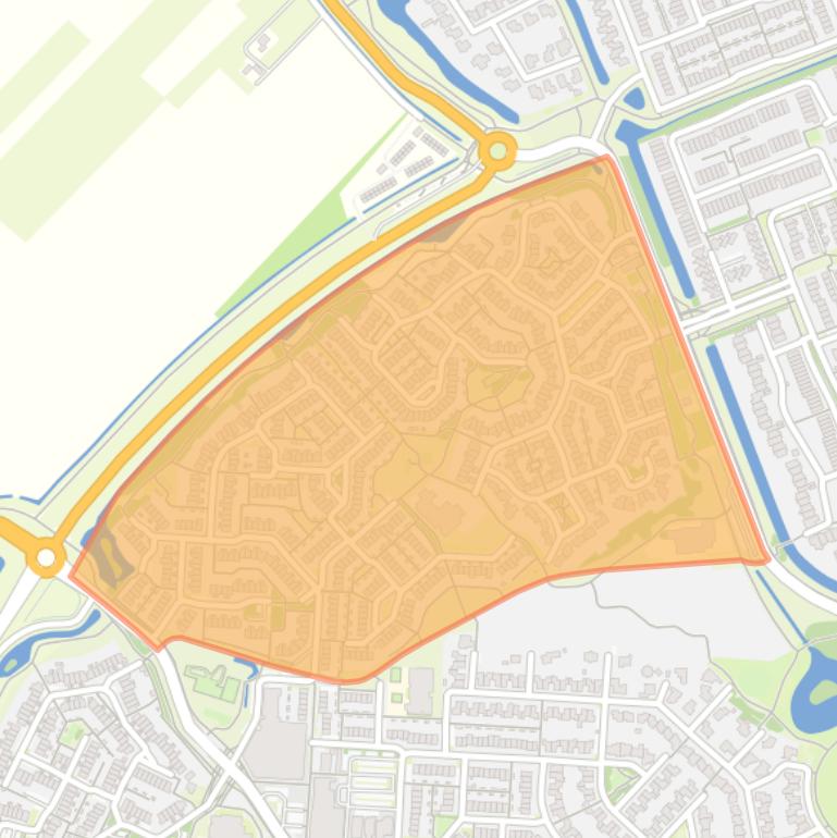 Kaart van de buurt De Horden Stenen en Ovens.