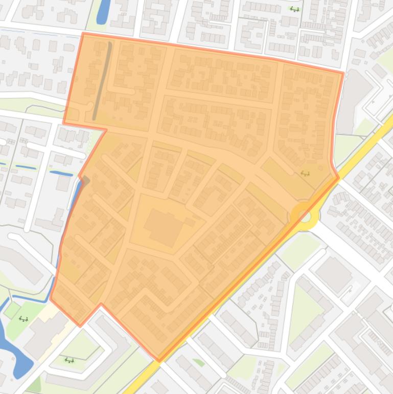 Kaart van de buurt De Horn.