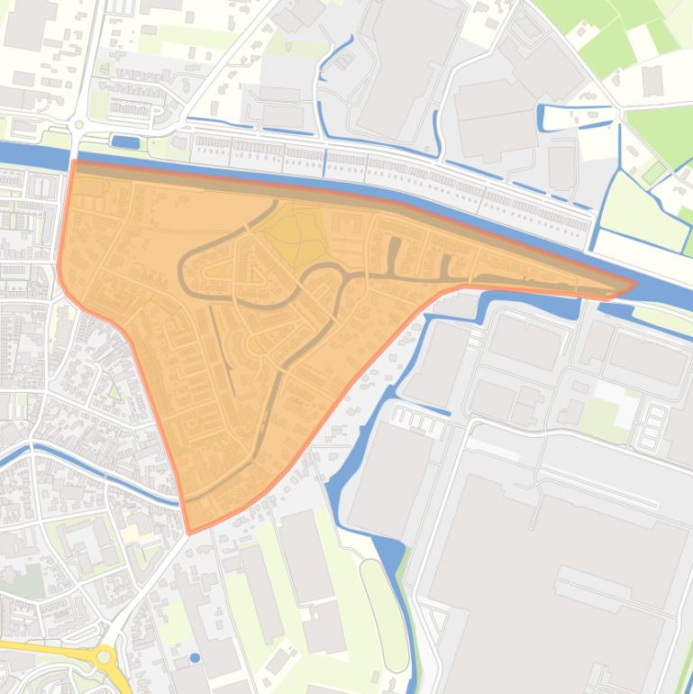 Kaart van de buurt De Horn.