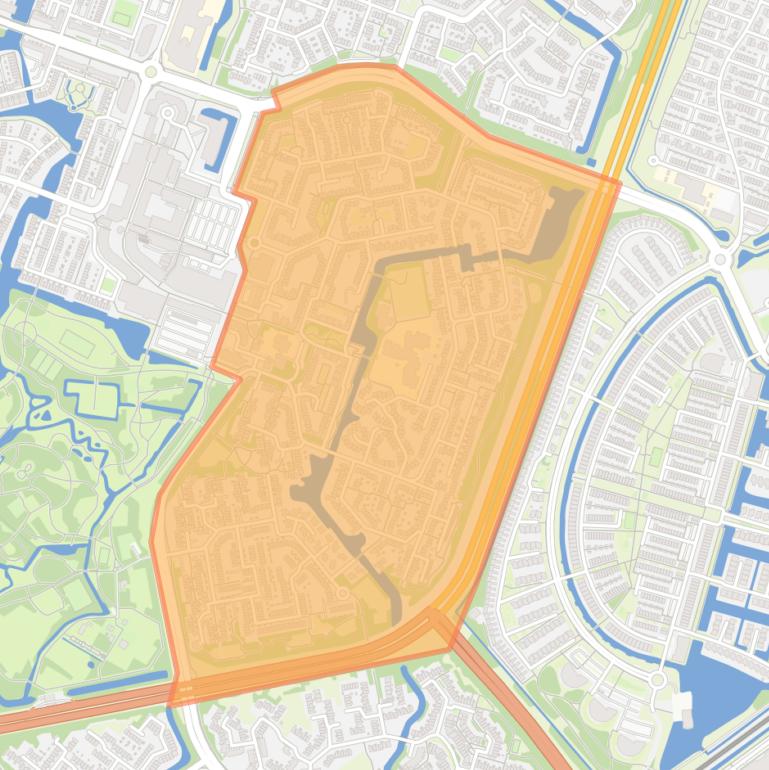 Kaart van de buurt De Horn-Zuid.