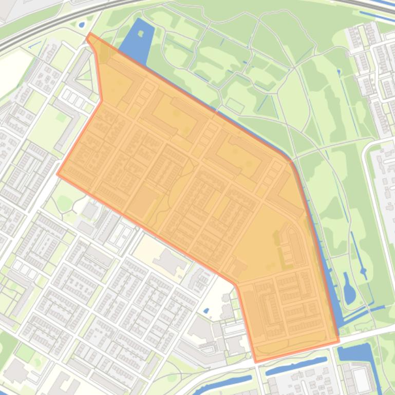 Kaart van de buurt De Horsten.