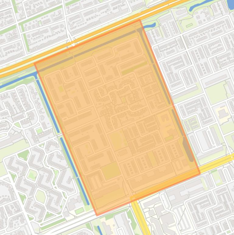 Kaart van de buurt De Horsten.