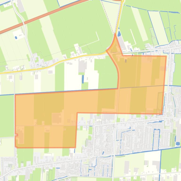 Kaart van de buurt De Hout en Blokdijk venhuizen.
