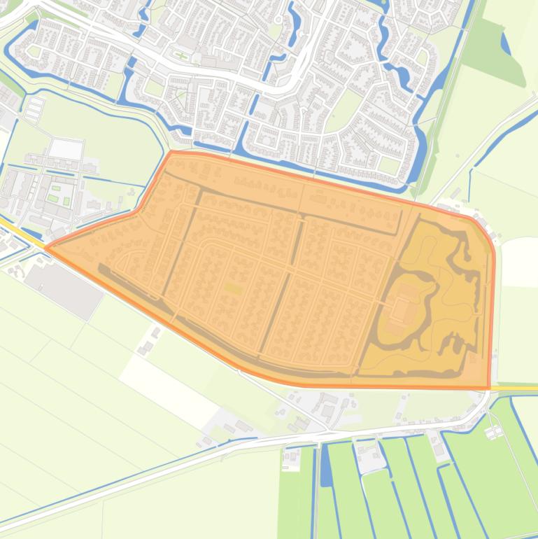 Kaart van de buurt De Hoven.