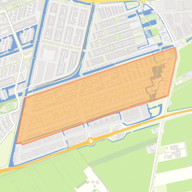 Kaart van de buurt De Hoven en De Boomgaard.