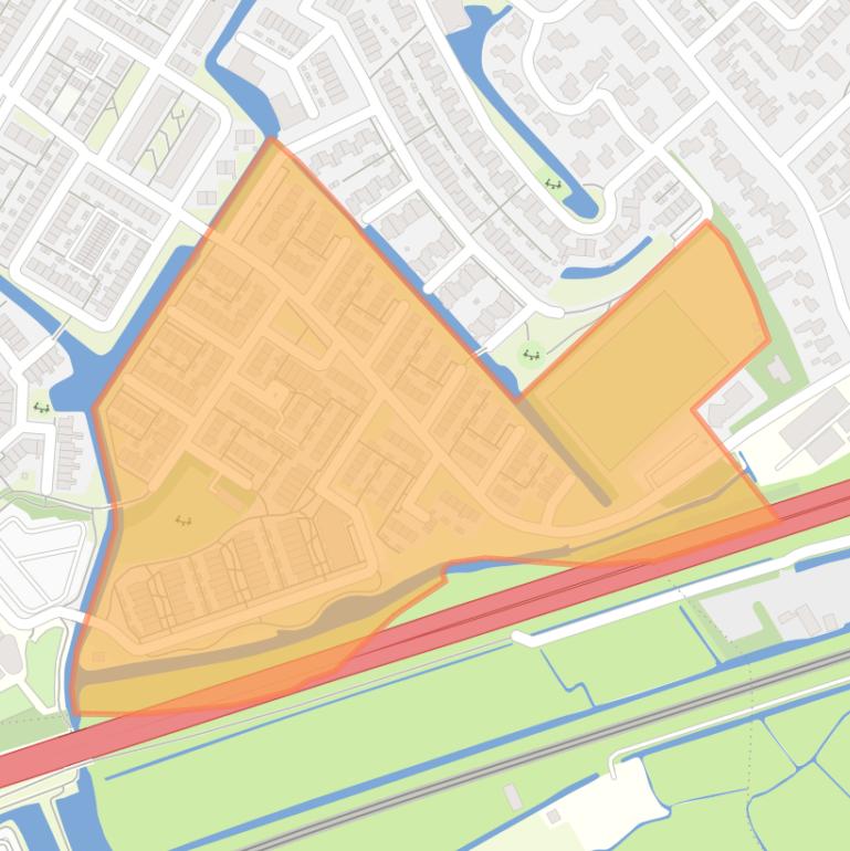 Kaart van de buurt De Hoven.