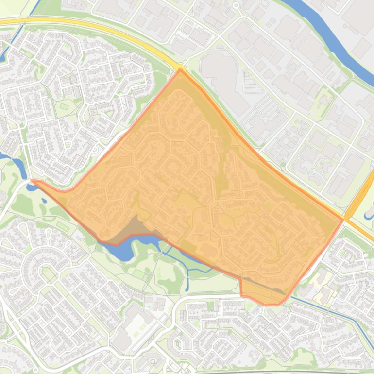 Kaart van de buurt De Huet - fase 2.