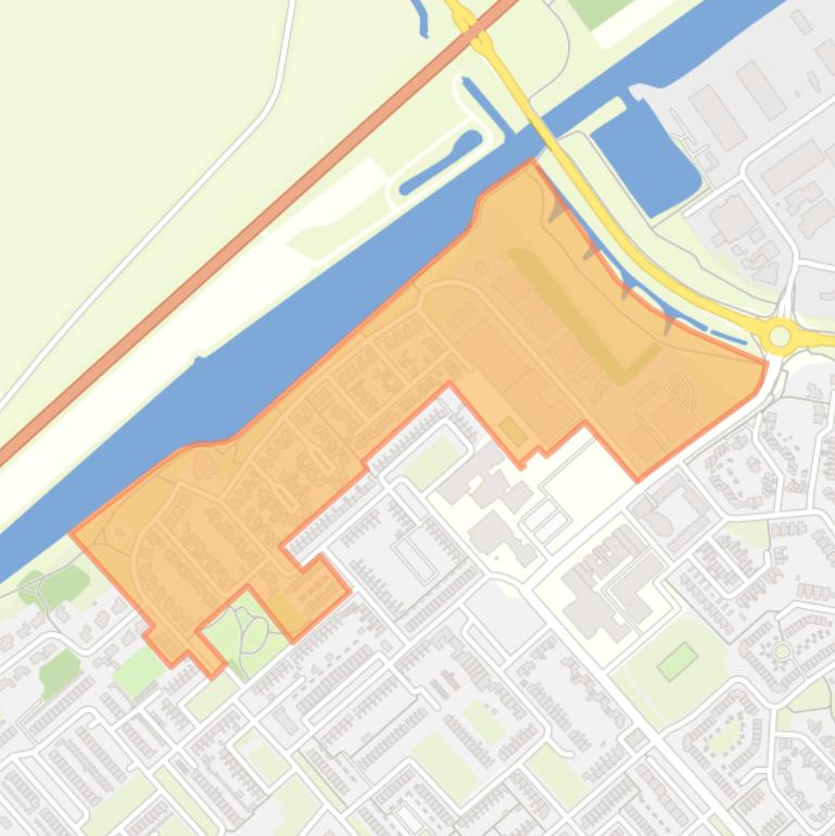 Kaart van de buurt De Kaai.