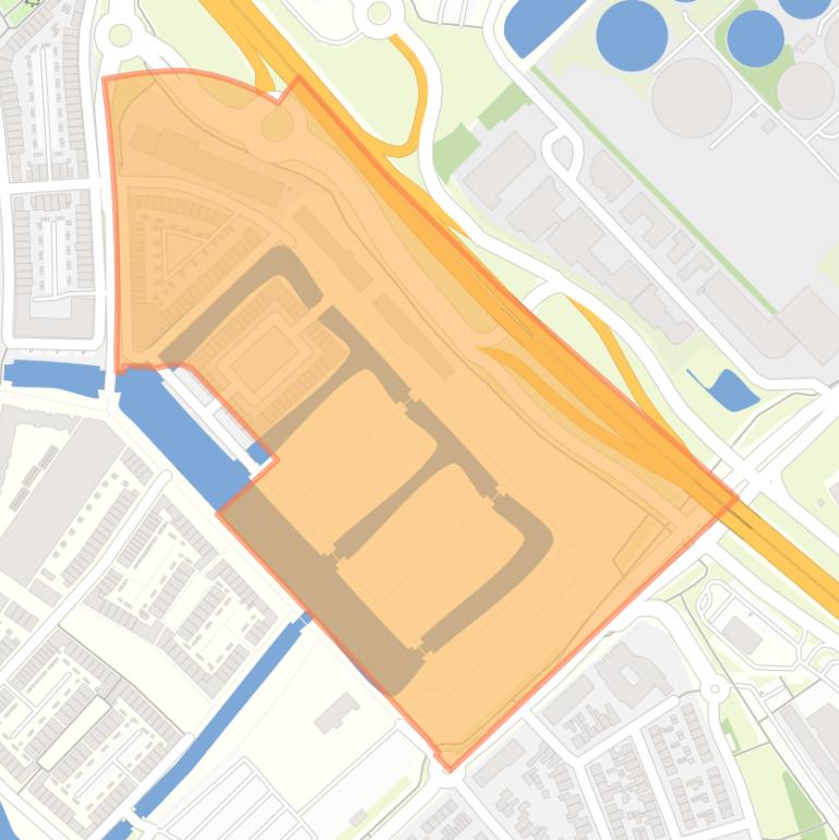 Kaart van de buurt De Kades.