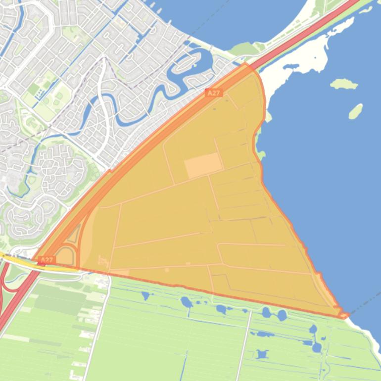 Kaart van de buurt De Kampen.