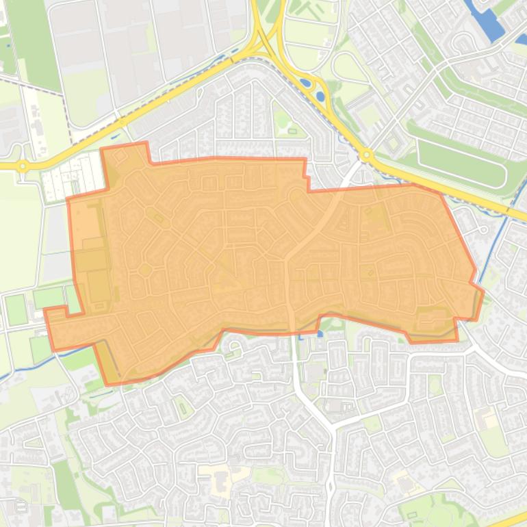 Kaart van de buurt De Kelen.