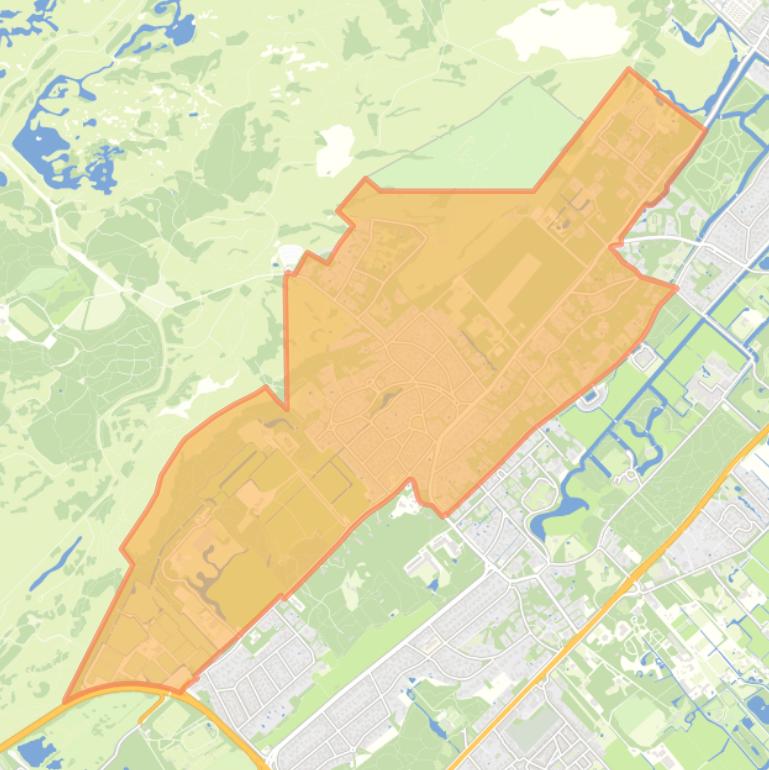 Kaart van de buurt De Kieviet.