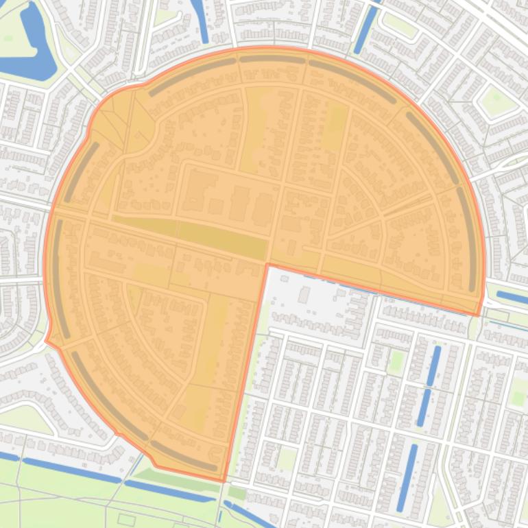 Kaart van de buurt De Kievit Zuid-Oost.