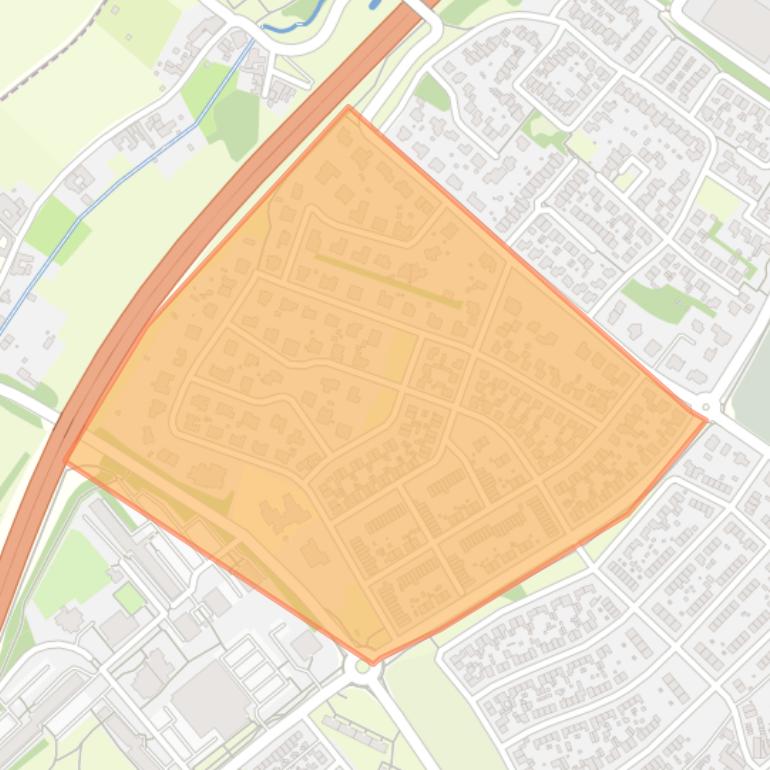 Kaart van de buurt De Kling.