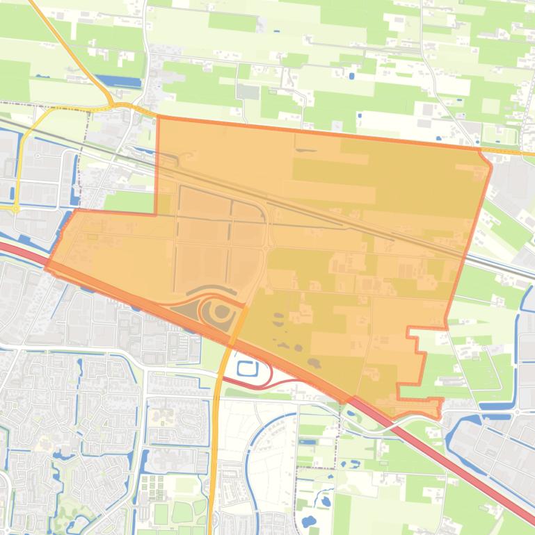 Kaart van de buurt De Klomp buitengebied.