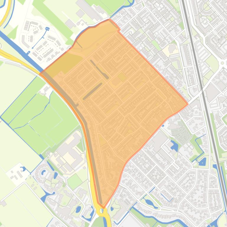 Kaart van de buurt De Knip.