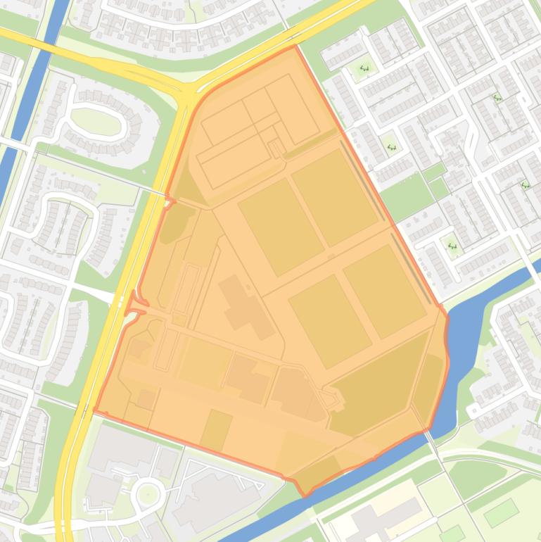 Kaart van de buurt De Korver Sportpark en Annapark.