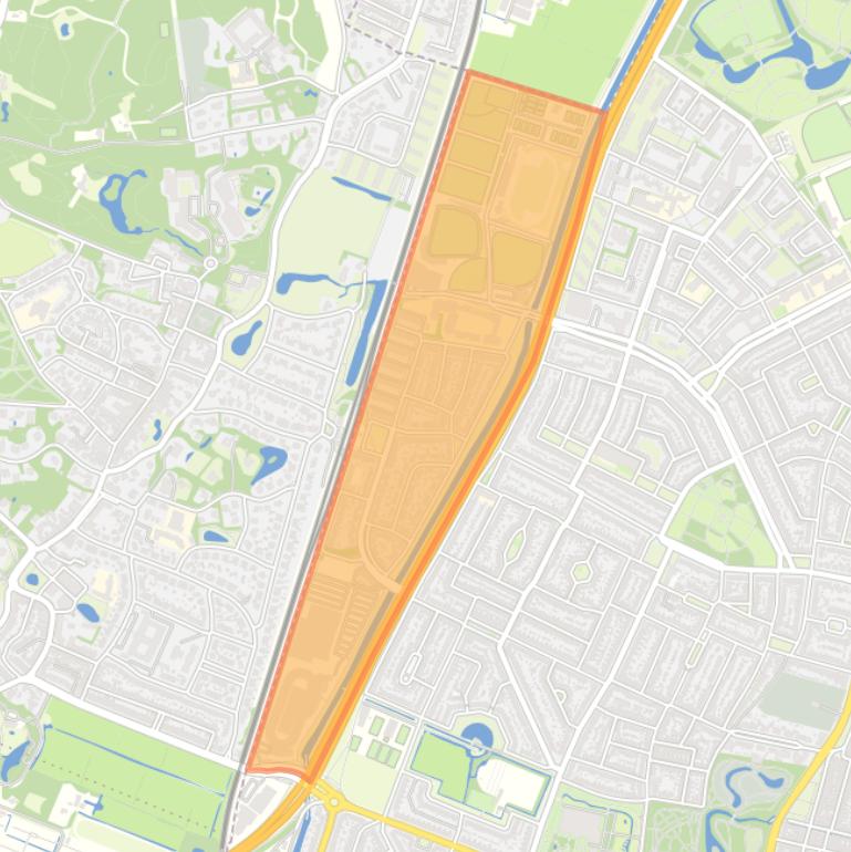 Kaart van de buurt De Krim.