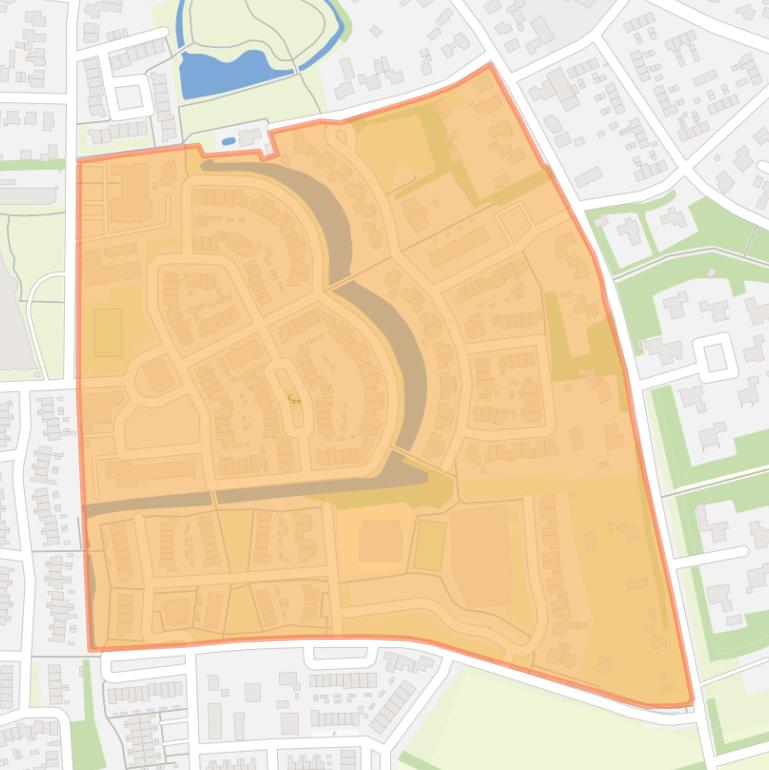 Kaart van de buurt De Kromme Akker.