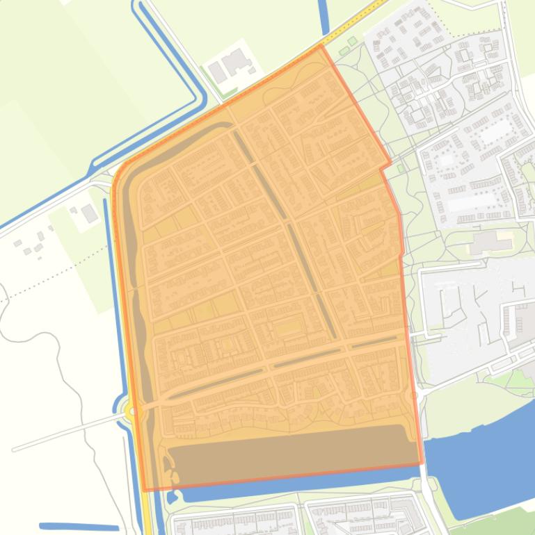 Kaart van de buurt De Lanen.