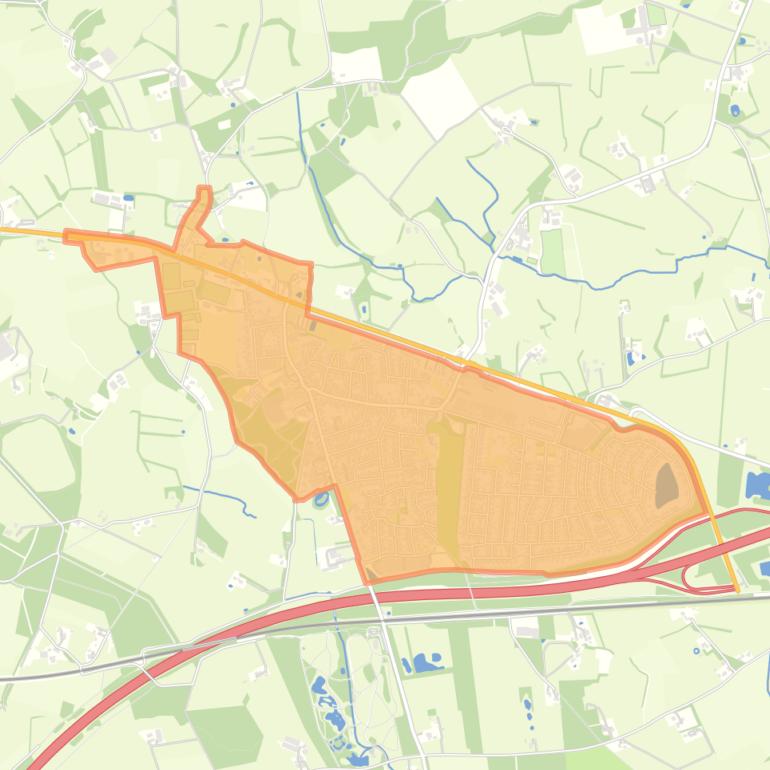 Kaart van de buurt De Lutte kern.